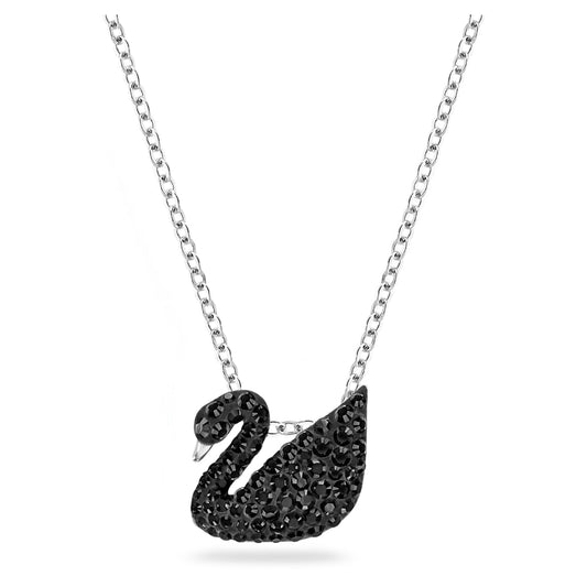 Dây chuyền Swarovski mạ Rhodium Thiên Nga - Swarovski Iconic Swan pendant Black