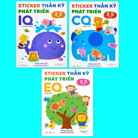 Sticker Thần Kỳ Phát Triển Toàn Diện IQ - EQ- CQ Cho Bé 3-5 Tuổi (Bộ 3 Quyển)