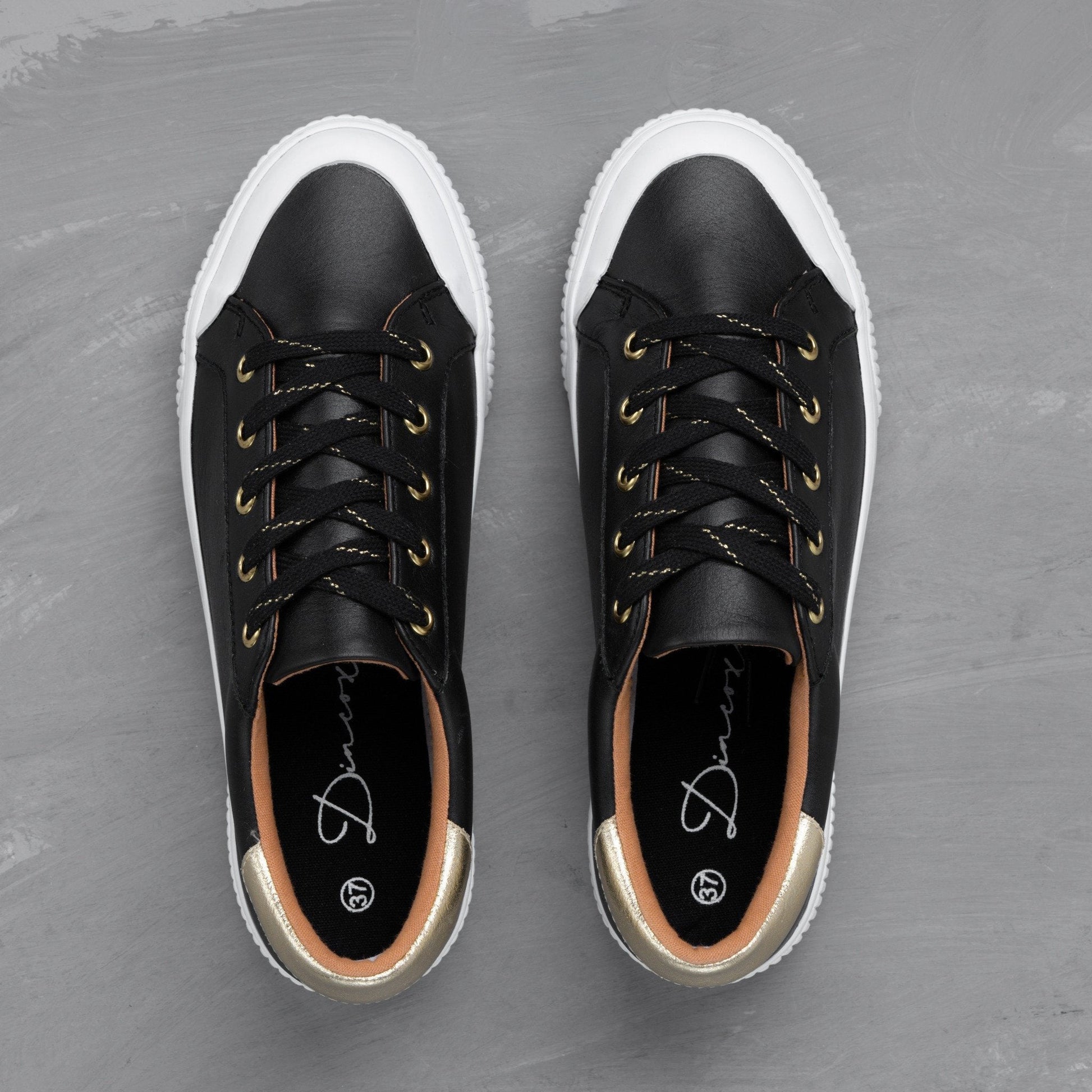 Giày Sneaker nữ D31 BLACK/ GOLD-WOW - 3