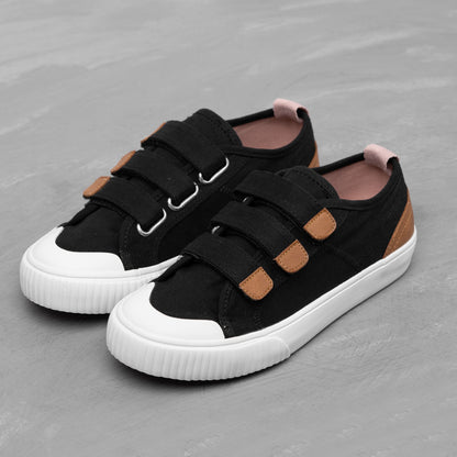 Giày Sneaker nữ E01 BLACK-WOW - 2
