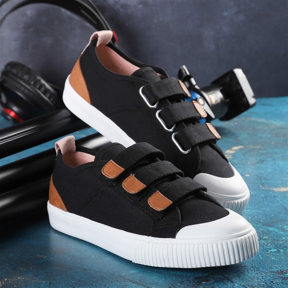 Giày Sneaker nữ E01 BLACK-WOW - 7