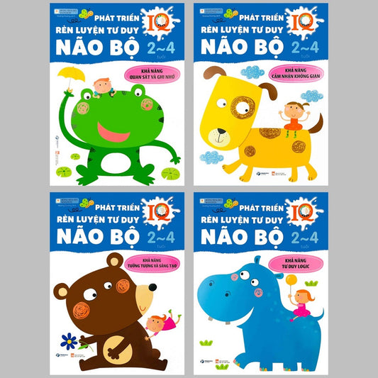Phát triển IQ - Rèn luyện tư duy não bộ (2-4 tuổi) - Combo 4 cuốn - 1