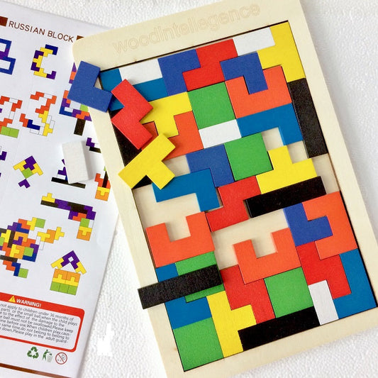 Đồ chơi xếp hình bằng gỗ cho Bé Russian Block - 1