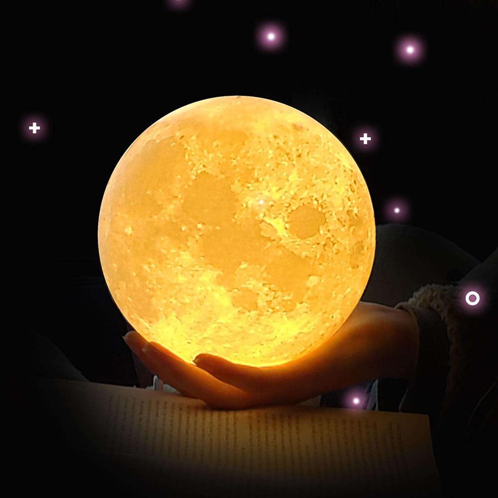 Đèn Mặt Trăng 3D (20cm) - Tặng kèm đế gỗ - 1