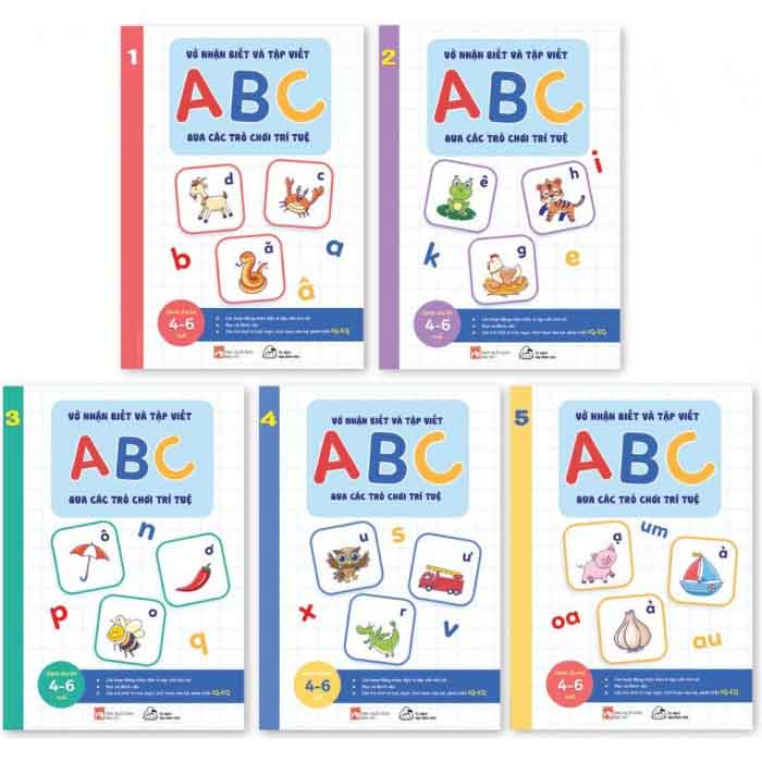 Vở nhận biết và tập viết ABC qua các trò chơi trí tuệ (Bộ 5 Quyển) - 1