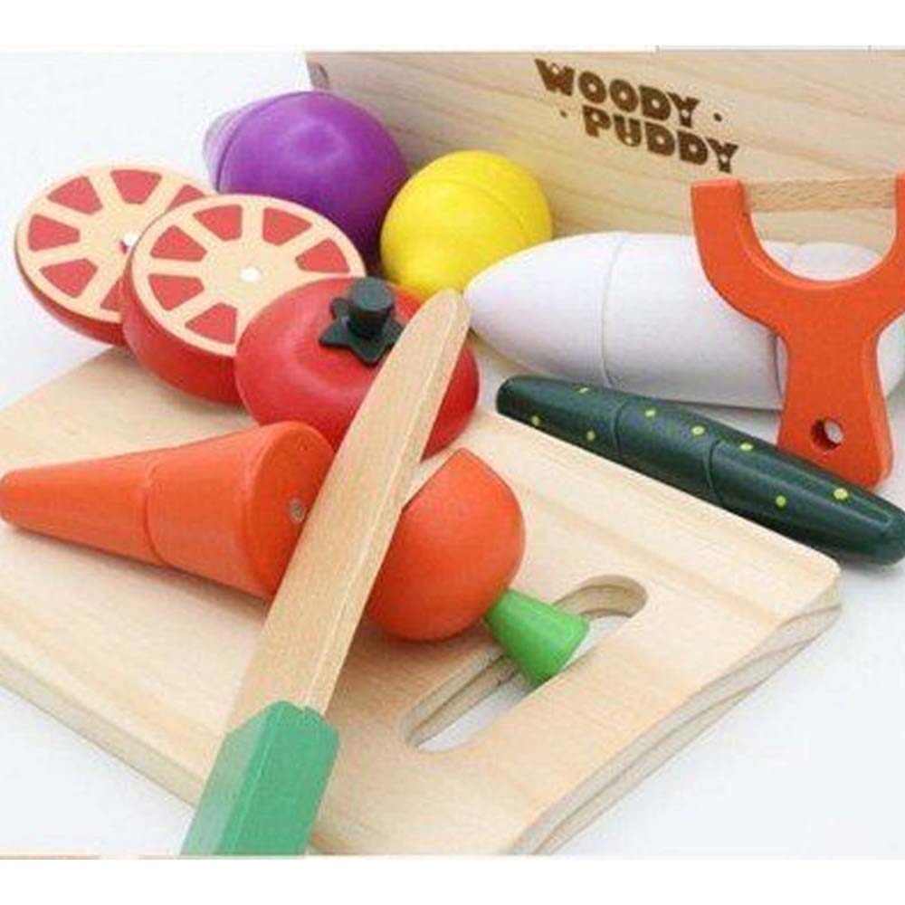 Bộ đồ chơi cắt trái cây Woody Puddy (có khay đựng) - 1