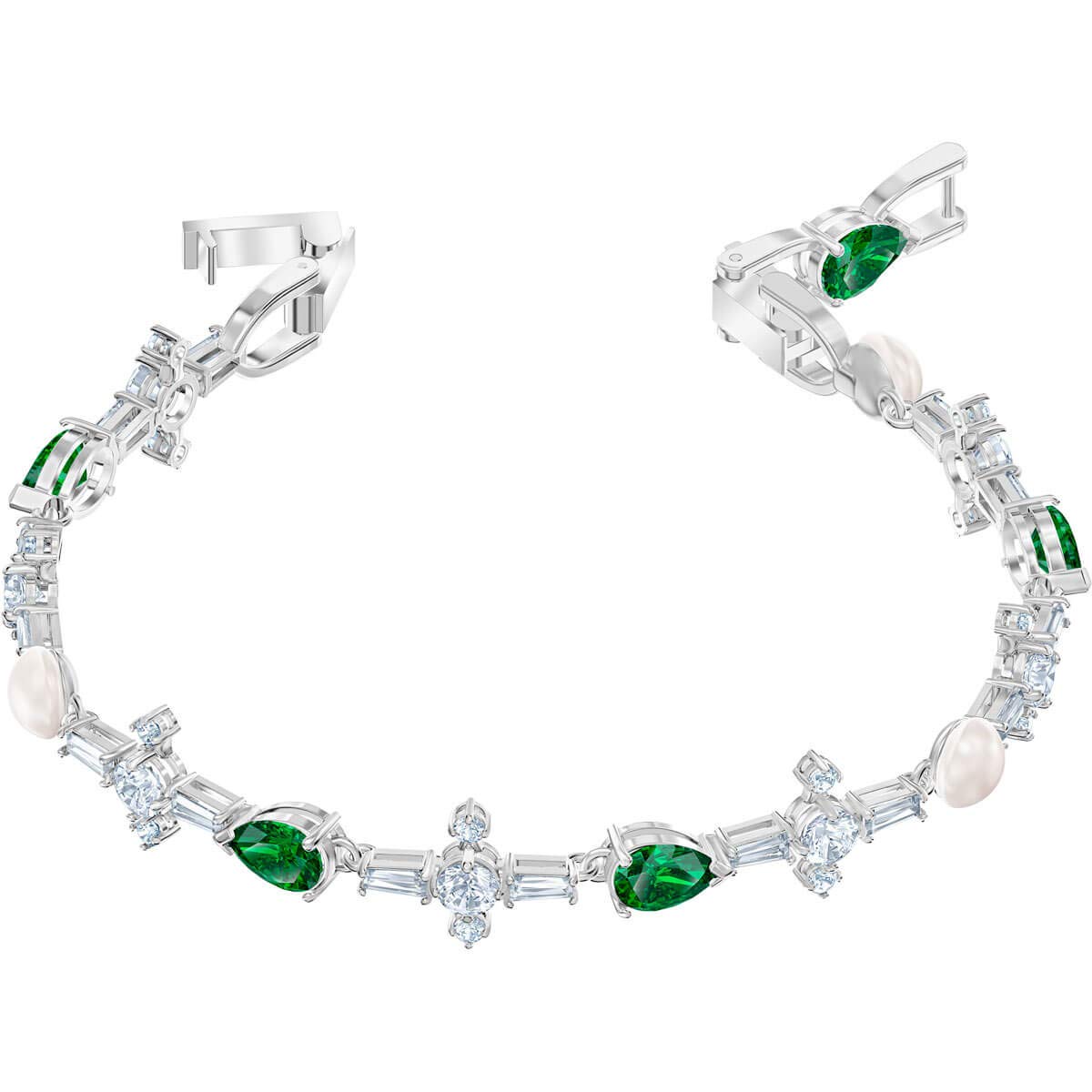 Lắc tay Swarovski mạ Rhodium Lắc Tay Hoàn Hảo - Perfection Bracelet White Green - 2