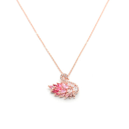 Dây chuyền thiên nga Luxury Necklace - Bạc cao cấp 925 mạ vàng hồng