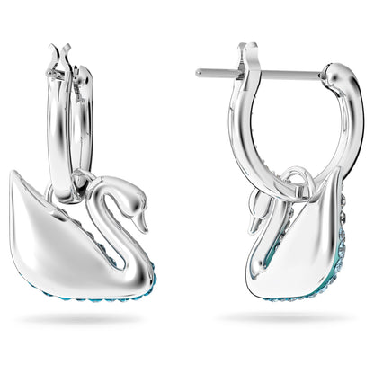 Bông tai mạ Rhodium Swarovski Thiên Nga - Iconic Swan drop earrings