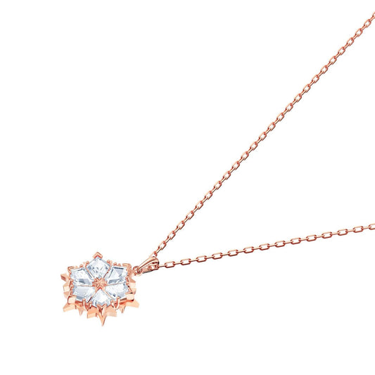 Dây chuyền Swarovski mặt hoa tuyết vàng hồng - Magic Rose Gold Plated Snowflake Necklace