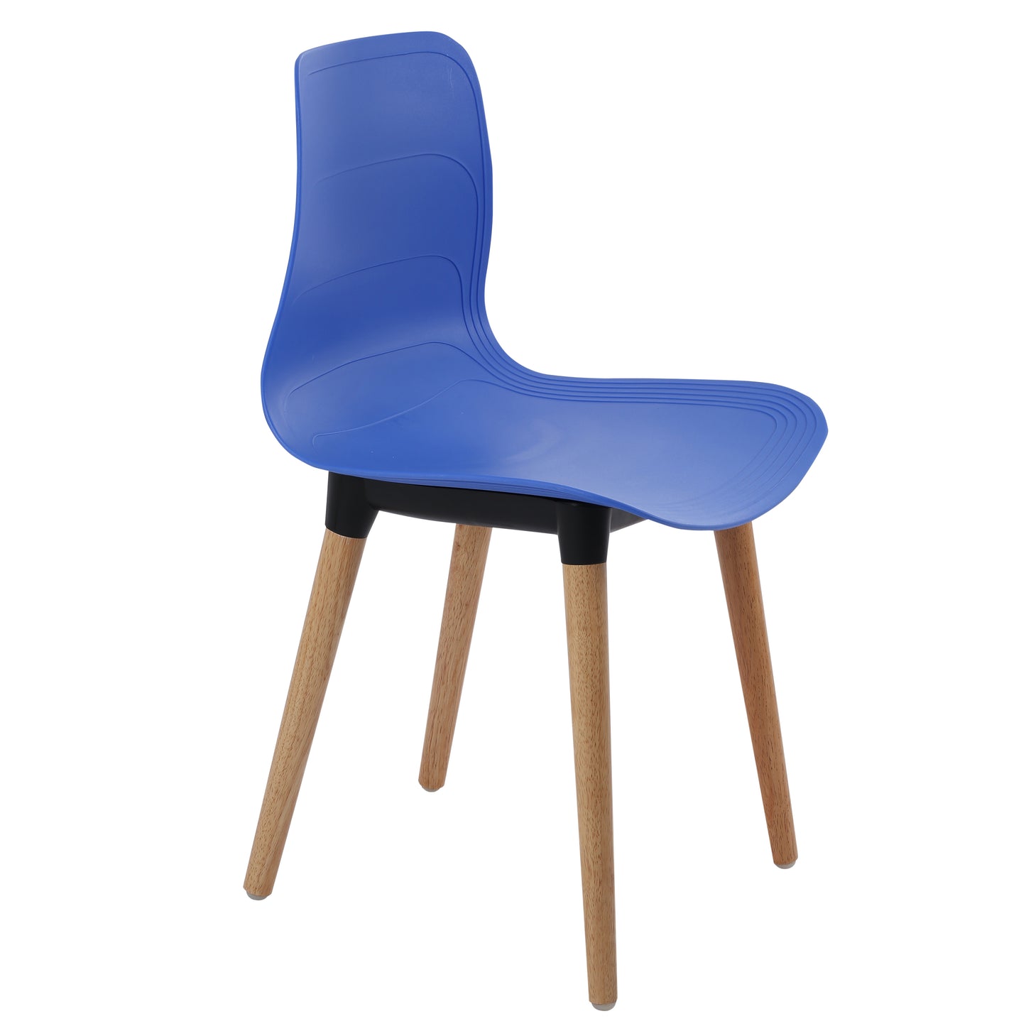 Ghế nhựa chân gỗ - HIFUWA - Hàng xuất khẩu - Màu xanh