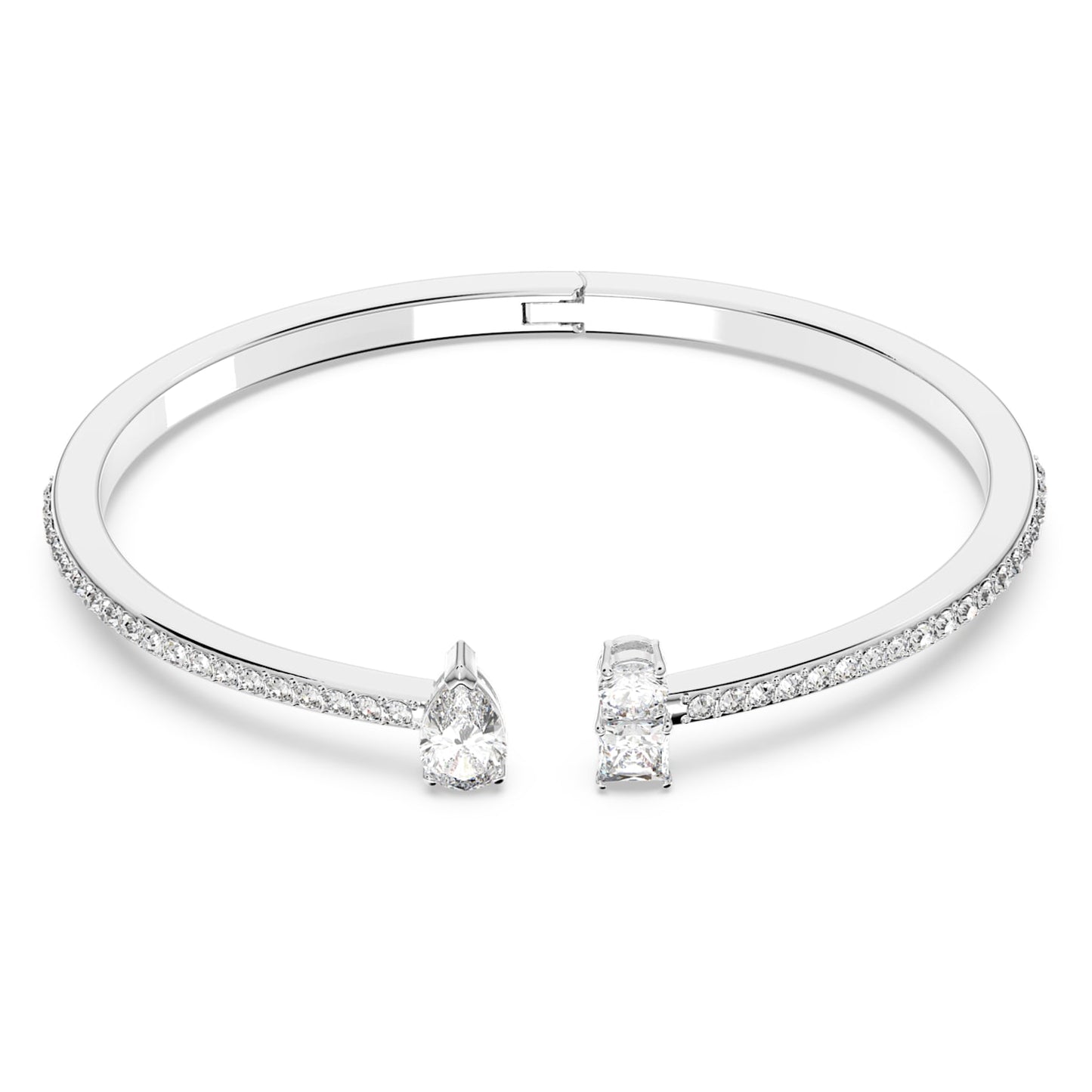 Lắc tay Swarovski mạ Rhodium - Attract cuff White