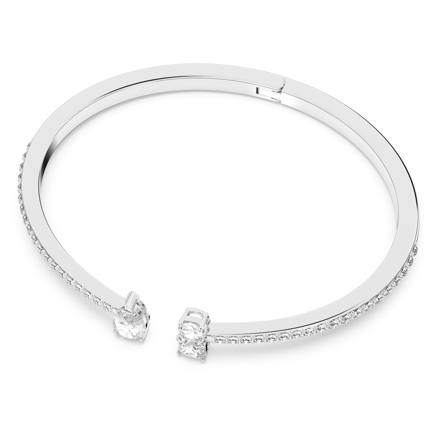 Lắc tay Swarovski mạ Rhodium - Attract cuff White