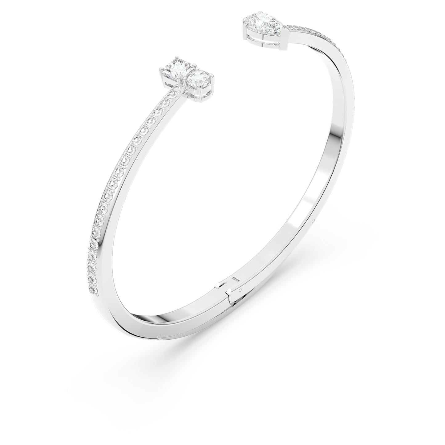 Lắc tay Swarovski mạ Rhodium - Attract cuff White