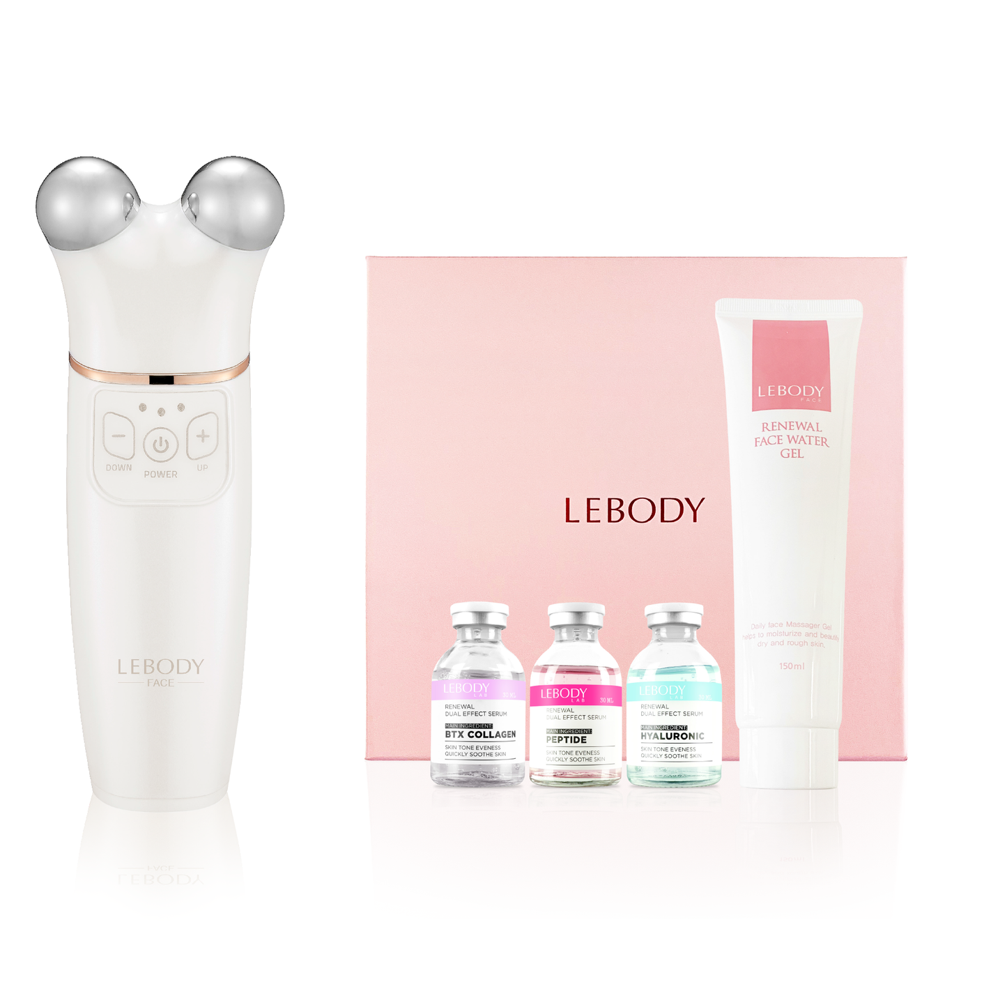 Bộ sản phẩm làm săn chắc da mặt LEBODY FACE Pink Edition Boxed Set