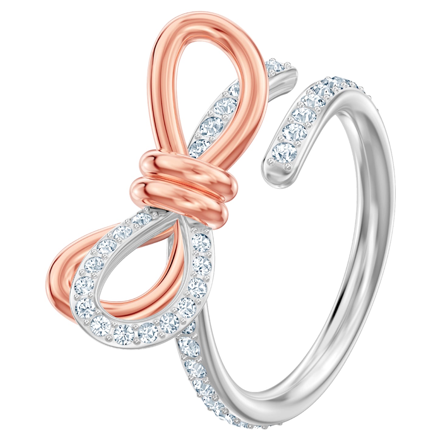 Nhẫn chiếc nơ trọn đời Swarovski - Lifelong Bow Ring Bow White Rose Gold - 2