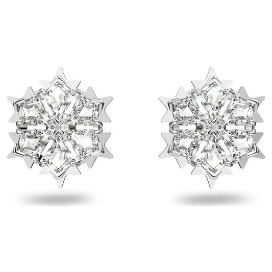 Bông tai bông tuyết trắng mạ Rhodium Swarovski - Magic Stud Earrings White - 1