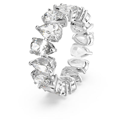 Nhẫn pha lê mạ Rhodium Swarovski - Vittore Ring Pear Cut White - 2