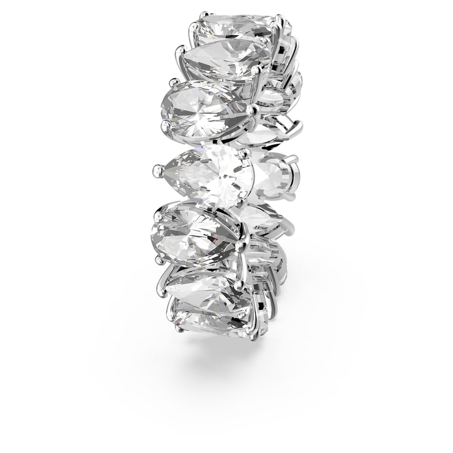 Nhẫn pha lê mạ Rhodium Swarovski - Vittore Ring Pear Cut White - 3